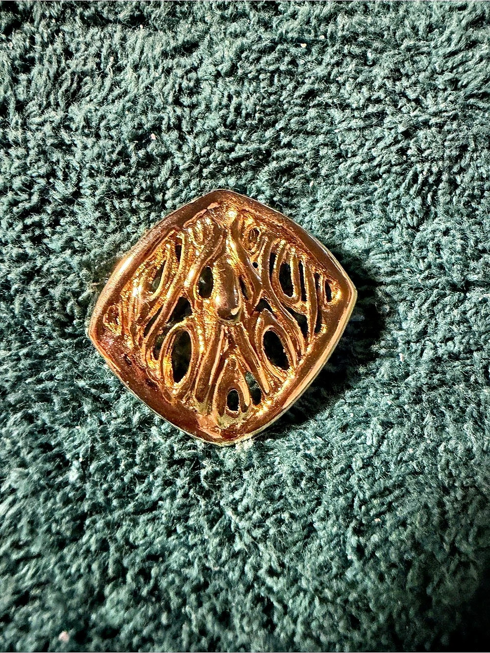 Gold-Tone Decorative Brooch